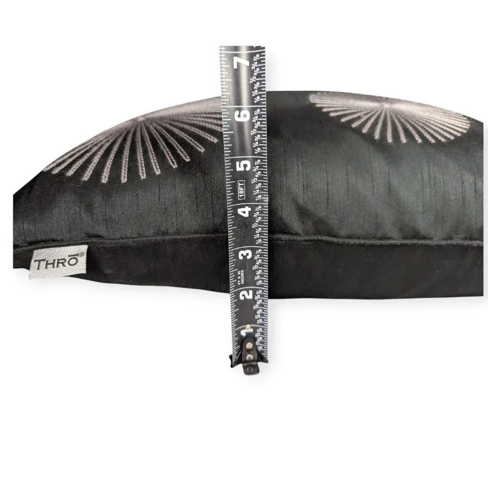 Chic Starburst Accent Pillow in Black and Cream